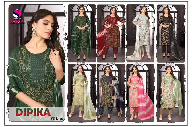 Dipika Vol 10 By Samara Capsule Printed Kurti With Bottom Dupatta Wholesale Online